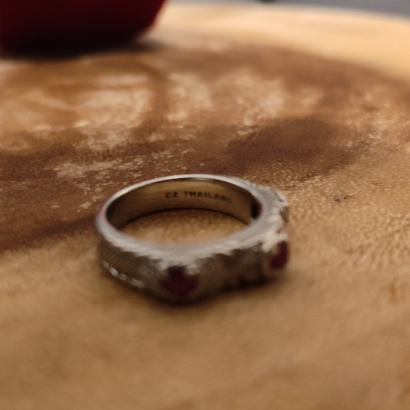 Judith ripka Nat. Ruby and CZ ring - Picture 5 of 6